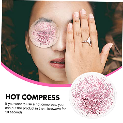 Hemoton 2 pares Máscara de olho em gel para refrigeração para os olhos cansados ​​Sorvete rosa Pvc verão reutilizável