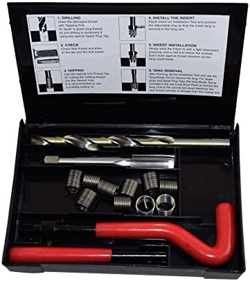 AB Tools-Unithread 7/16 x 26 BSC Tap Tap Repair Kit Helicoil Freações danificadas de 14pc Kit