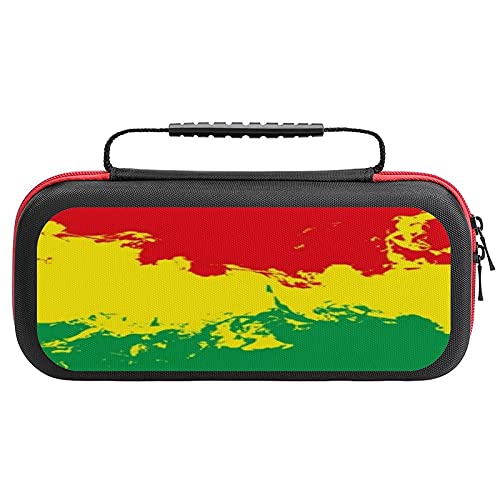 Caixa de armazenamento de fundo do reggae para console de jogos e acessórios, viajando bolsa de bolsa de estojo