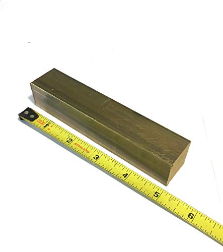 1 x 1 C360 Brass Square Bar 5 Solid 1,00 de comprimento Flat Mill Stock H02