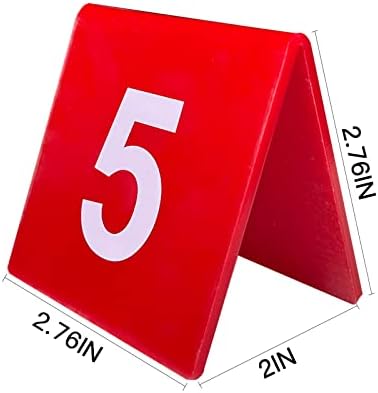 Tabela número 1-25 tendas estilo acrílico vermelho-números de tabela cartões placas para restaurantes de