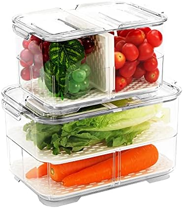 Recipiente de armazenamento de frutas de refsaver para geladeira 5 Pacote Produzir caixas de armazenamento