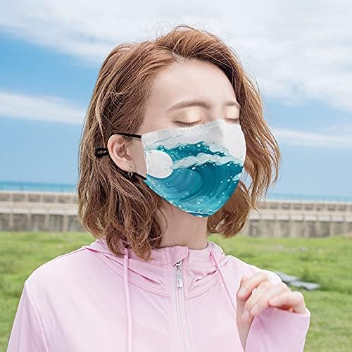 Cool reutilizável lavabável roupas de roupa máscara de arte design de ondas marinhas em casa