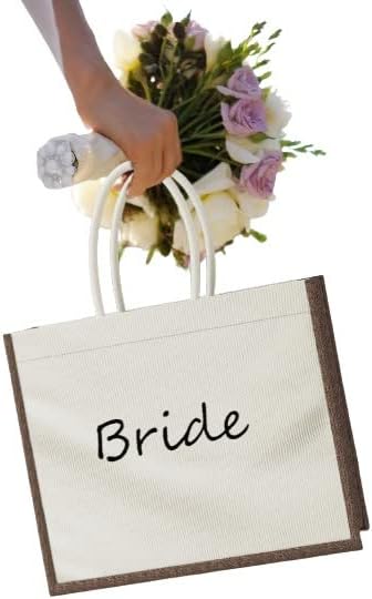 Bride Beach Tote - Bolsa de Tote de Acessório para Noivas - Saco de Tote de Casamento Elegante para