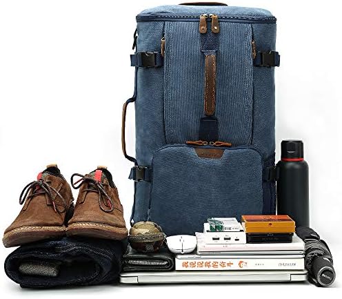 Mochila de viagem de 40l G 40L, tela de tela vintage Rucksack Saco conversível Duffel Carry On Backpack