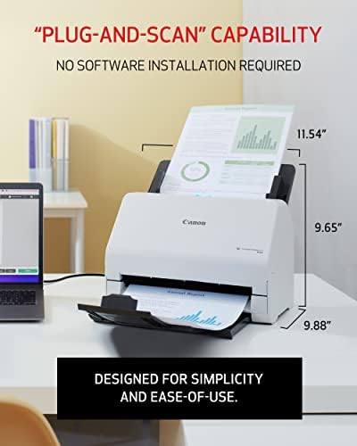 Canon ImageFormula R30 Scanner de documentos do escritório, alimentador de documentos automáticos e digitalização