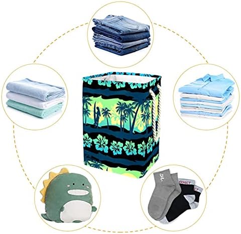 Cesta de lavanderia com alças cestas de lavanderia dobráveis ​​à prova d'água para caixas de armazenamento Organizador