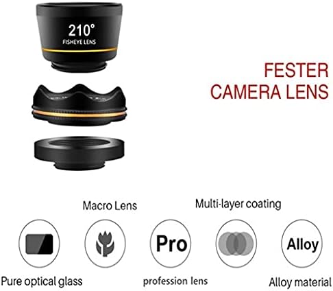 SDFGH Universal 3 em 1 kits de lente da câmera do telefone 210 graus lentes de peixe lentes 0,6x Lentes