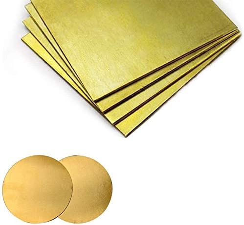 Placa de latão Yuesfz Folha de cobre Metal Brass Cu Placa de folha de folha Superfície lisa Organização