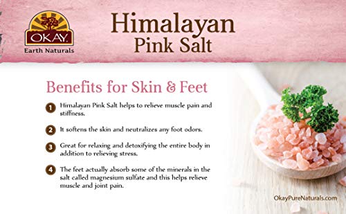 Sal rosa do Himalaia com algas marinhas minerais calmantes deixa os pés se sentindo limpos, revigorados e relaxados