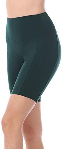 Choice de Joy, as mulheres escovadas de microfibra alta cintura ultrafina shorts de compressão de motociclistas