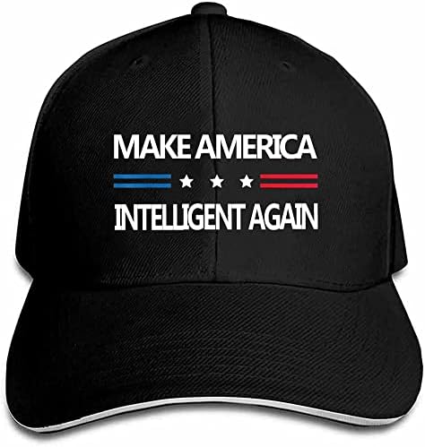 Dengbb Make America Intelligent Again Hat Hat Ajuste Baseball Cap Unisex Men & Women Black