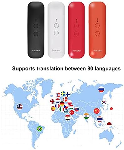 DLOETT C-1 Bluetooth 5.0 Recarregável conexão rápida Mini Voz portátil Voz Multi-Language Translator para