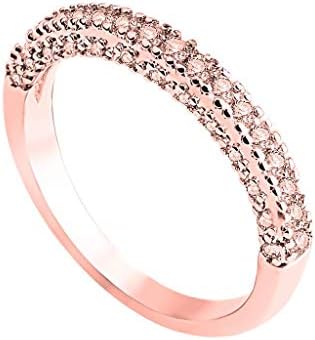 2023 Trend Gold Rose Gold Full Diamond Zircon Ring Jewelry Tamanho 5 anéis para meninos