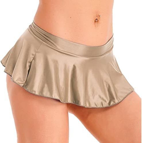 Saias curtas sexy femininas de Fldy Micro mini vestido plissado com bagunça holográfica clube saia