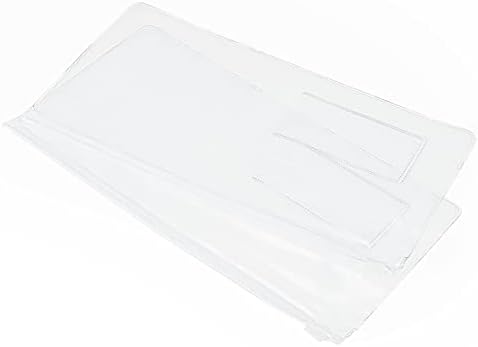Meccanixity Zip Envelope Sacors, tamanho do documento do PVC Clear Bill Pocket Pocket para escritório,