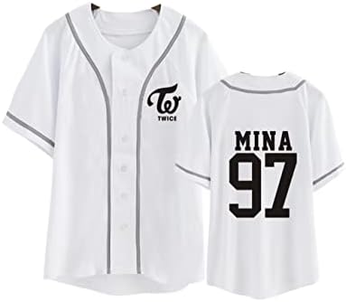 DHSPKN KPOP Jersey de beisebol Tzuyu Mimo Momo Sana V Camiseta Hip-Hop pescoço