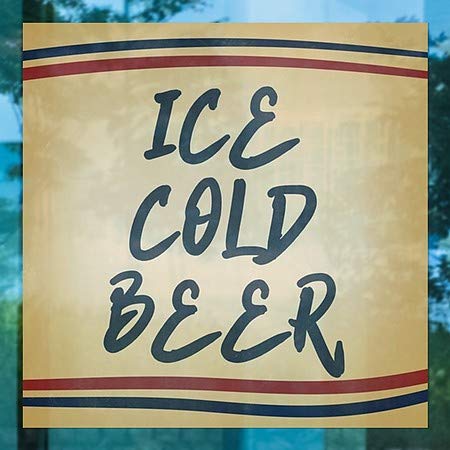 CGSignLab | Janela de cerveja gelada -gelo -Nótalgia Janela se apega | 16 x16