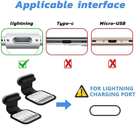 Ootsr iPhone Anti-Perd Pow Plugs para a porta do iPhone Lightning protege a capa de pó da porta