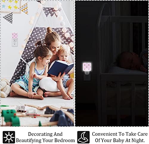 Luz noturna fofa para crianças, bebê fofo de panda no banho eficiente da luz da noite para quarto, quarto de bebê, cozinha, corredor, escada, 2 pacote
