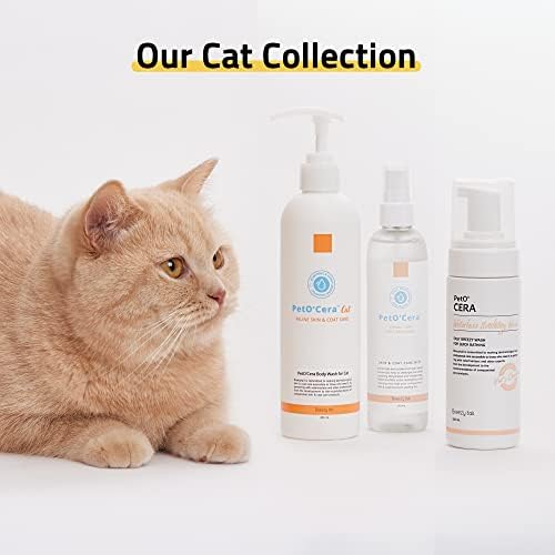 Breezytail PETO'CERA CAT SHAMPOO | Lavagem do corpo da pele e cuidados com pele e revestimento hipoalergênicos