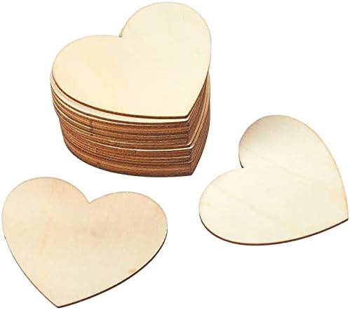 Juvale Wood Heart Cutouts para artesanato de namorados, decorações de casamento