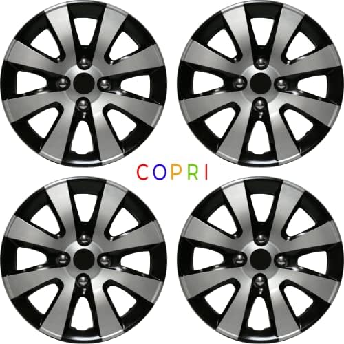 Conjunto de copri de tampa de 4 rodas 15 polegadas Black Hubcap Snap-On Fits Toyota Yaris Prius