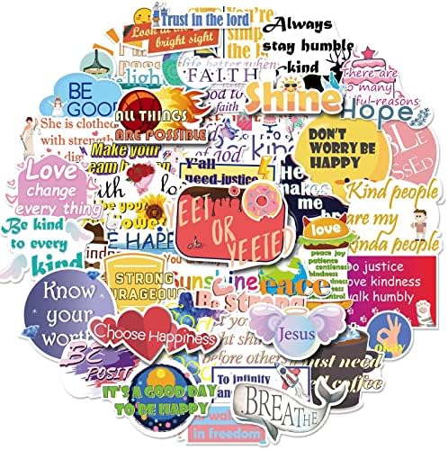 50 PCS Palavras motivacionais Adesivos para adolescentes e adultos | Citações inspiradas adesivos