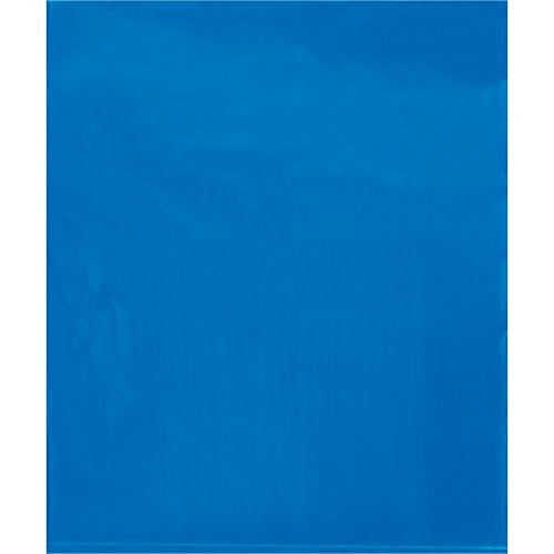 Sacos planos de 2 mil poli, 15 x 18, azul, 1000/estojo