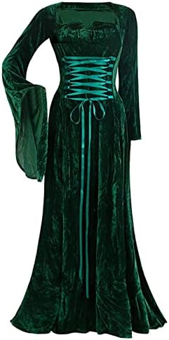 Vestidos de coquetéis femininos medieval de manga longa vintage plus size vestido de festa de festa elegante