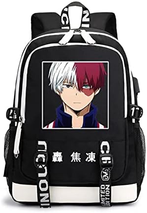 Bolsa de ombro de mochila de anime com carregamento USB port unisex Anime School Bookbag Backpack Daypack