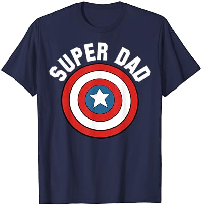 Marvel do dia dos pais Super pai Capitão America Shield Camiseta