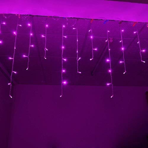 Yolight 13ft 96 LEDS ICELE CURNATING String Drop Lights, Decoração de Festival de Casamento para Festival