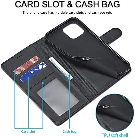 Kobbran para iPhone 14 Plus Caso de carteira Caso com slots de cartão de crédito Flip Folio Cover