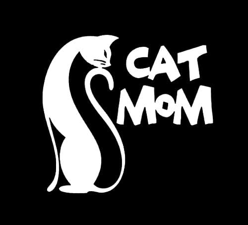 Makarios LLC | CAT MOM CATS CARROS MOM CURCHES VANS VAN WALLS LAPTOP MKR | Branco | 5,5 x 3,5 | Mkr416