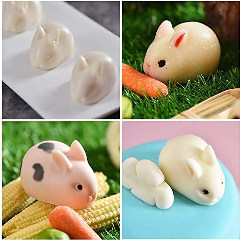 GRANDE E LEITO E PEQUENO 3D Bolo de coelho Bolo de coelho Bunny Sopa de silicone molde