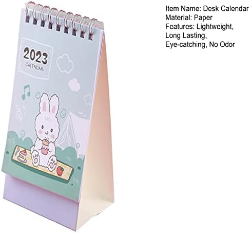 Phoenixb2c mini -mesa calendário data date bom desenho animado coelho criativo mini calendário de mesa