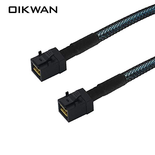 Oikwan Internal HD Mini SAS SFF-8643 para SFF-8643, Mini SAS interno para Mini SAS, compatível com