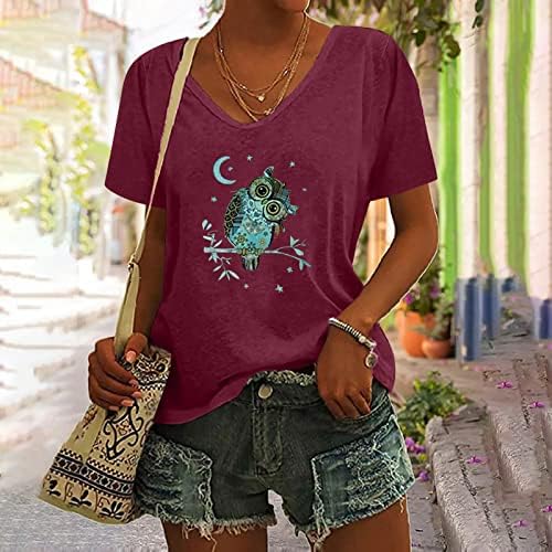 Camisetas de manga curta Mulheres de impressão de girassol Tops de verão camisetas casuais de verão