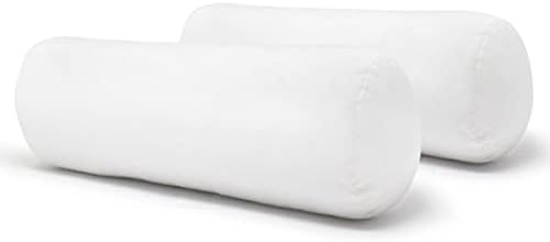 Newpoint 100 % de algodão 6 por 16 pares de travesseiros de pescoço, branco