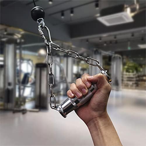 Ginásio de metal pesado yfdm alças de ginástica com cadeia de aço inoxidável para acessórios para máquina
