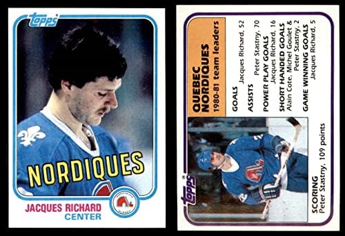 1981-82 TOPPS QUEBEN NORDICICES Conjunto de Quebec Nordiques NM/MT Nordiques