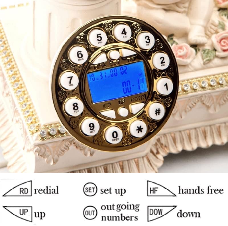 N/A Antique telefone fixo telefone vintage Fixo Cupido Cupido Europeu Resina ID do chamador Hands