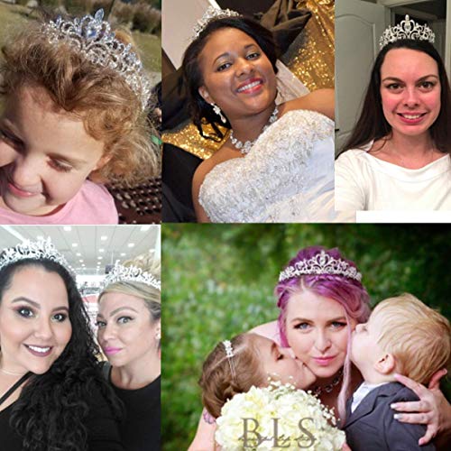 Coroas de cristal de neve e tiaras princesas coroa de casamento shinestone aniversario tiara concurso de cabeceira