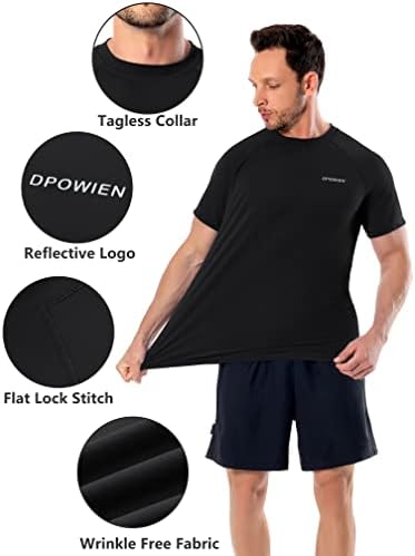 Camisas de natação masculinas UPF 50+ RASH RASH MANAVA CURTA PROTEÇÃO DO SUL Camisa de água seca rápida Treino atlético Running Swimwear