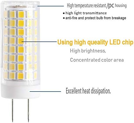 Syxkj gy8.6 lâmpada LED, lâmpadas LED 7W G8, substituição de lâmpada de halogênio de 75W, G8/GY8.6 Base