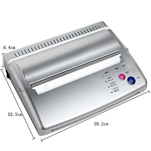 Máquina de transferência de estêncil de tatuagem de prata- Impressora térmica de kit de tatuagem térmica