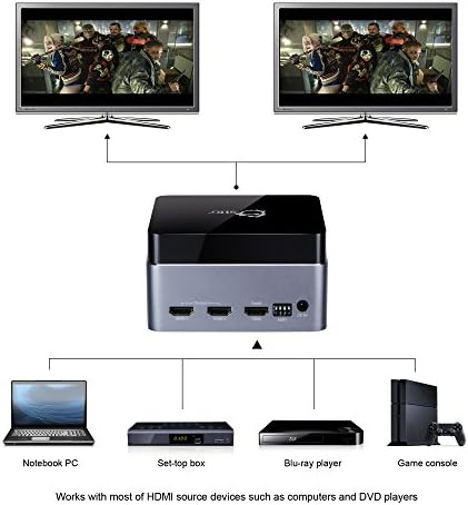 SIIG Premium 1x2 HDMI Splitter 4K 60Hz HDR com EDID - 18Gbps - HDMI 2.0 - HDCP 2.2 - Habitação de
