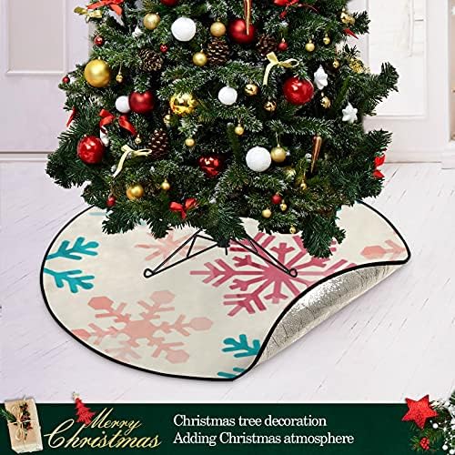 Aquarela Christmas Snowflake Árvore de Natal Mat de árvore à prova d'água Bandejas de tapete de tapete