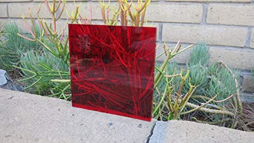 2 pacote de 1/4 escuro Red Translúcida Acepuliglasse de acrílico 8 x12 fundido de 6 mm de espessura